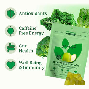 Private Label verde sapore di mela verde vitamine vegetariane con probiotici multivitaminici sostegno energia Immune salute dell'intestino - Product Image 2
