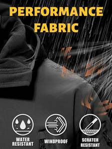 سترة رجالية شتوية دافئة من الصوف الناعم مع غطاء للرأس ومقاومة للمطر، بتصميم تكتيكي خاص وسحاب أمامي - Product Image 5