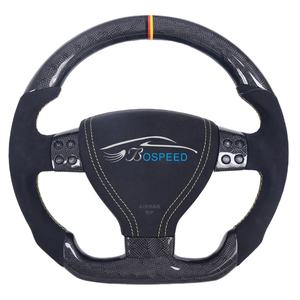 Volant en cuir suédé en fibre de carbone pour VW GOLF MK7 GTI GTD GTS <span class=keywords><strong>GOLF7</strong></span> <span class=keywords><strong>R</strong></span> <span class=keywords><strong>R</strong></span>-Line - Product Image 1