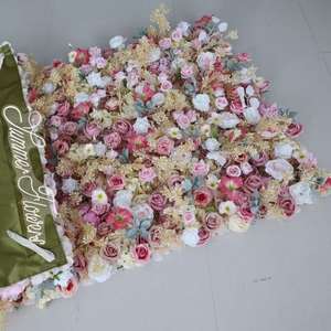 Panneau mural de roses artificielles fait main personnalisé pour la décoration de mariages, salles de yoga, Thanksgiving, remises de diplômes, Noël, Nouvel An chinois - Product Image 5