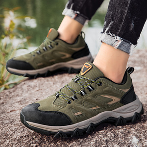 Chaussures de randonnée légères pour hommes, dessus en maille PU, confortables, résistantes à l'usure, chaussures de marche toutes saisons - Product Image 1