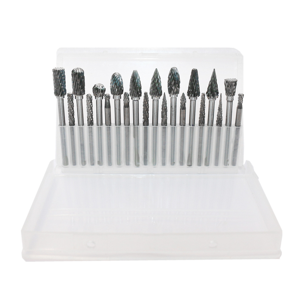 Карбидный вращающийся напильник 20 шт. Заточная головка из вольфрамовой стали металлический шлифовальный инструмент резьба по дереву корень резьба фреза