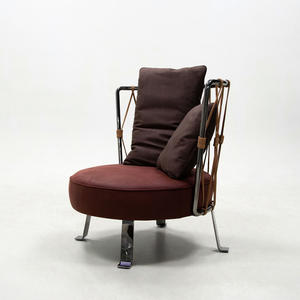 Contemporary Living Room Sofa Leisure Chair Stainless Steel <b>Frame</b> Apartment Hotel Armless Sofa Chairs Customizable Colors - Product Image 1