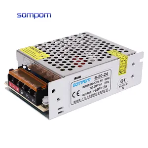 SOMPOM 24V 2A 50W trafo anahtarlama güç kaynağı 24V 1A 2A 3A 2.5A 5A 8A 10A 15A 20A 30A 40A 50A 80A Led şerit işık için