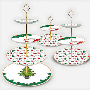 <span class=keywords><strong>Service</strong></span> de table de Noël en porcelaine tendre, <span class=keywords><strong>vaisselle</strong></span> complète du Père Noël, ensemble d'assiettes de Noël - Product Image 6