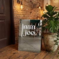 Panneau d'entrée sur pied, panneau publicitaire personnalisé, panneau directionnel en acier inoxydable, panneau en A pour café, pliable