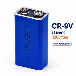 Piles LiMnO2 9V, piles CR9V 1200mAh, durée de vie 10 ans. Pour capteurs de sécurité, détecteurs de fumée, détecteurs industriels. - Product Image 1