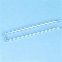 Tubes à essai en quartz de 300 mm pour test BET, tube en verre de quartz à extrémité sphérique, extrémité en forme de boule, composition chimique pour test d'adsorption BET