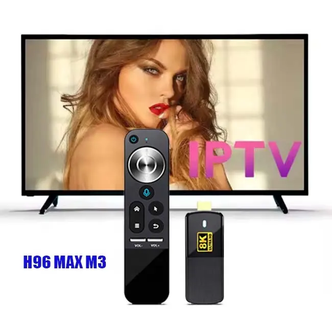 Tốt nhất IPTV hộp H96 Max M3 hỗ trợ 4K HD Dino Magnum Crystal TV Dongle miễn phí kiểm tra 2g16g m3u cho UK USA Canada Ba Lan Châu Âu