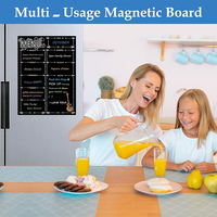 Papan Memo Kulkas Magnetik PVC Ramah Lingkungan, Perencana Mingguan, Dapat Dihapus, Pengatur Menu, Magnet Kuat
