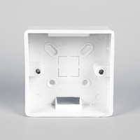 Pvc upvc 86 type prise de commutation surface murale électrique blanc/bule/rouge couleur une boîte de commutation inférieure de gang