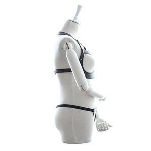 SM adulte en cuir ensemble de Lingerie poitrine nue Bondage Corset Sexy corps harnais érotique Lingerie adulte jouets pour femmes sexe - Product Image 3