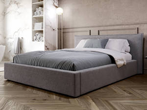 เตียงหุ้มเบาะพร้อมที่เก็บของ 160x200 สีเทา โซโร 90 - Product Image 4