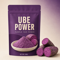 Poudre d'igname violette Ube naturelle sans OGM de qualité alimentaire en gros, 1 kg, emballée sous vide, marque privée