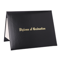 Funda Negra Lisa para Diploma Escolar, Funda para Certificado de Graduación de 8.5*11, Personalizable con Logotipo