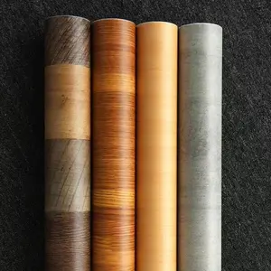 رقائق زخرفية من كلوريد البولي فينيل منقوشة بالخشب ثلاثية الأبعاد للضغط الغشائي