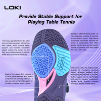 Sepatu Olahraga Ukuran Besar Loki Rxton5.0 untuk Wanita dan Pria, Bahan KPU, Cocok untuk Badminton dan Tenis Meja