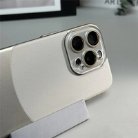 Étui de protection antichoc ultra-fin en cuir PU et PC rigide pour iPhone 17 16 15 14 13 12 11 ProMax