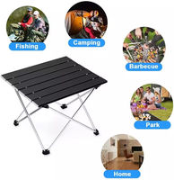 Table pliante élégante en aluminium pour l'extérieur, bureau de camping facile à monter pour le camping en famille et les fêtes