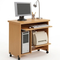 Plateau de clavier en MDF de 83 cm de large avec roulettes, rangement CPU et base en H pour table d'ordinateur à usage résidentiel et commercial flexible