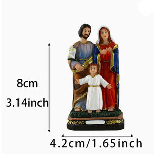 Décoration <span class=keywords><strong>de</strong></span> bureau à domicile, petites statues en résine, artisanat religieux, statue <span class=keywords><strong>de</strong></span> <span class=keywords><strong>la</strong></span> <span class=keywords><strong>Sainte</strong></span> Famille en résine, statue <span class=keywords><strong>de</strong></span> <span class=keywords><strong>la</strong></span> <span class=keywords><strong>Vierge</strong></span> Marie en résine - Product Image 5
