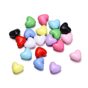 Acrylic Heart Beads Solid Color For DIY Jewelry <b>Bracelet</b> Phone Chain Loose Beads Wholesale Jinhua Origin Fall 2023 - Product Image 5