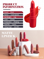 Rouge à lèvres mat crémeux en velours, nourrissant, imperméable, longue tenue, haute pigmentation, anti-transfert, 12 teintes, OEM ODM, étiquette privée