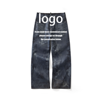 Jean Homme Premium Neuf en Denim Texturé Ciré Coupe Droite de Haute Qualité – Jean Baggy Femme