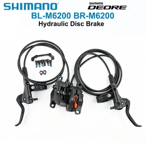 Nuevo Juego de Frenos de Disco Hidráulicos <span class=keywords><strong>Shimano</strong></span> <span class=keywords><strong>Deore</strong></span> M6200 de 2 Pistones para Bicicleta de Montaña MTB, Freno BL M6200 BR M6200 con Pastillas G05S/J05A/J04C - Product Image 1