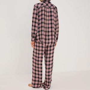 Ensemble <span class=keywords><strong>pyjama</strong></span> en <span class=keywords><strong>flanelle</strong></span> à manches longues, chemise de nuit boutonnée et <span class=keywords><strong>pantalon</strong></span> rayé, <span class=keywords><strong>pyjama</strong></span> deux pièces pour <span class=keywords><strong>femme</strong></span>, ensemble de vêtements de détente personnalisés pour <span class=keywords><strong>femme</strong></span> - Product Image 6