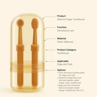 Brosse à dents en silicone souple pour chiens et chats, kit de brosses de nettoyage dentaire pour animaux de compagnie, vente en gros