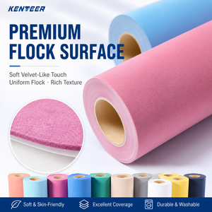 Rouleau de vinyle thermocollant Kenteer en gros, effet 3D pelucheux, <span class=keywords><strong>pour</strong></span> T-shirts, films HTV <span class=keywords><strong>pour</strong></span> la personnalisation de vêtements et la conception par <span class=keywords><strong>presse</strong></span> à <span class=keywords><strong>chaud</strong></span> - Product Image 3