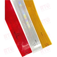 Cintas Adhesivas de Seguridad Retroreflectantes Personalizadas de 5.08CM con Borde Sellado, Color Amarillo, Certificación E8 104R, para Camiones