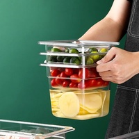 Matériel de restauration commerciale à l'échelle 1/6, fournitures pour hôtels et restaurants, réchaud à buffet, conteneur gastronorme, bac GN, certifié NSF, en plastique