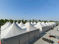 Carpa de Lona Blanca para Exteriores, Tipo Pagoda, para Bodas y Fiestas, con Estructura de Aleación de Aluminio, 3x3m, 4x4m, 5x5m, 6x6m, 8x8m, 10x10m, 12x12m