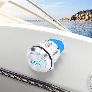 Ip65 không thấm nước 5A 12VDC kim loại push button chuyển với LED momentary nút ánh sáng 5 pin 16 mét cho sừng cho các ứng dụng khác nhau - Product Image 1