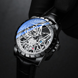 2025 Skeleton Men's Watch Large Dial Retro-Style Quartz <b>Wristwatch</b> - Product Image 6