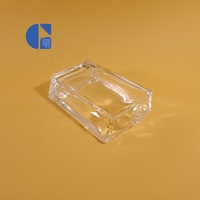 Flacon de parfum de luxe personnalisé de 100 ml, flacon de parfum vide en verre transparent irrégulier rechargeable
