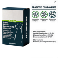 VetOne Advita Probiotic Powder, complément nutritionnel quotidien pour chiens adultes, maintient le système immunitaire, l'appétit et la digestion, durée de conservation de 2 ans