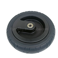 Roue de poussette de 8 pouces, roue de chariot, pneu en mousse PU