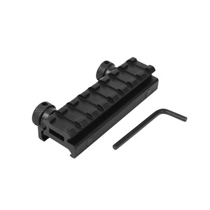 Matte <b>Black</b> Corrosion Resistant 20mm 8-Slot Sight Riser Base CNC Machined Aluminum Alloy Outdoor Equipment <b>Bracket</b> - Product Image 5