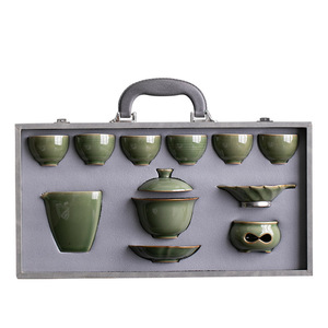 Stoneware Kung Fu <b>Tea</b> <b>Set</b> With Lid Heat Resistant Dehua Ceramic Teapot And <b>Cups</b> For Home Gift - Product Image 5