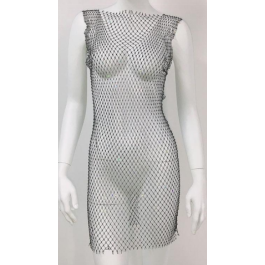 Fornitura all'ingrosso all'ingrosso del vestito senza maniche da donna senza maniche a rete disponibile - Product Image 1