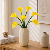 Bunga Calla Lily Buatan dari Karet Lembut, Realistis, Ringan, Anti-Bakteri untuk Dekorasi Rumah & Hotel