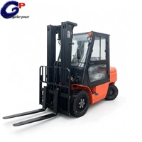 Truk Forklift Diesel 3T: Tiang 3-Tingkat 5m, Cummins EPA, Otomatis, Kabin AC, Garpu 1070mm.