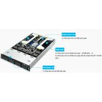 Serveur GPU Rackable 2U ESC4000A-E11, Processeur EPYC 7003/7002 Monocarte Mère, 4 GPU PCIe 4.0 pour l'Entraînement IA, Nouveau, Garantie 3 Ans