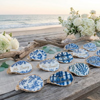 Plateau à bagues personnalisé en coquille d'huître avec nom et date, fait main, bord doré, glaçure nacrée, souvenir de mariage, cadeau pour demoiselle d'honneur