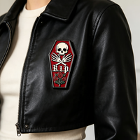 Promotion : Broche en métal style punk effrayant, épingles de revers en forme de cercueil, accessoires de mode punk personnalisés, épingles en émail dur et doux pour cadeau