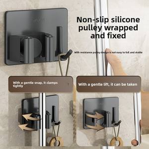 <span class=keywords><strong>Support</strong></span> de rangement <span class=keywords><strong>pour</strong></span> balai et serpillière en acier inoxydable durable <span class=keywords><strong>pour</strong></span> salle de bain, sans perforation - Product Image 5