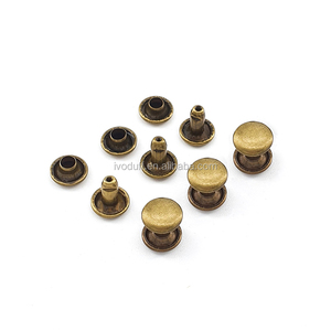Approvisionnement d'usine Rivets de haute qualité Double extrémité <span class=keywords><strong>Couture</strong></span> métal acier rond Double tête capuchon <span class=keywords><strong>Rivet</strong></span> en cuir - Product Image 2